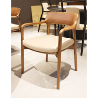 Chaise de salle à manger de luxe personnalisée pour hôtel, café, restaurant, structure en bois, siège rembourré, mobilier de restaurant moderne
