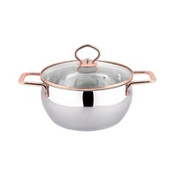 6pcs Moderne En Acier Inoxydable Cuisine Induction Pot Stock Soupe Pot Ustensiles De Cuisine Ensemble 18cm 20cm 24cm En Acier Inoxydable Casserole Pot