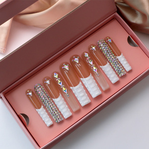 <span class=keywords><strong>Uñas</strong></span> Postizas Acrílicas Hechas a Mano con Gel Suave <span class=keywords><strong>de</strong></span> Dibujos Animados Y2K TSZS, 10 Piezas, <span class=keywords><strong>Diseño</strong></span> Cuadrado Largo <span class=keywords><strong>de</strong></span> Lujo Personalizado, Reutilizables - Product Image 1