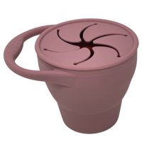 Bol à collation pliable en silicone sans BPA, écologique, de qualité alimentaire, anti-déversement, avec couvercle et poignée, pour bébés et tout-petits, vente en gros