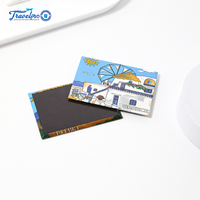 Rectangle personnalisé sublimation acrylique blanc magnétique souple nickelé brillant logo personnalisé pays aimant promotionnel