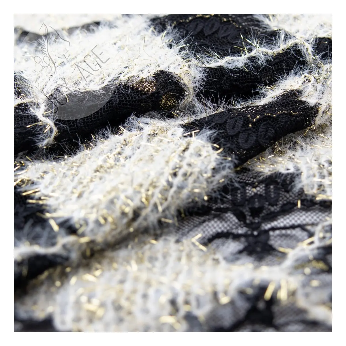 Dubai Ivory White Crochet Velvet Stickerei Stretchy Metallic 100% natürliche Baumwolle Spitzens toff auf schwarzem Tissue Mesh