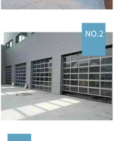 Porte de garage moderne transparente, sectionnelle, en verre trempé givré, en plexiglas, électrique, pour la maison