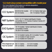 Écran Linux 12,3 pouces pour BMW 2004-2020 X1/X3/X5/X6 Série 1, Navigation GPS DSP sans fil CarPlay pour multimédia, garantie 1 an, tableau de bord