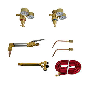 Kit de torche oxyacétylène, kit de torche de coupe de <span class=keywords><strong>brasage</strong></span> de soudage portable professionnel avec jauge et réservoir d'acétylène d'oxygène (rouge) - Product Image 2