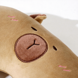 Kapibala <b>U</b>-<b>shaped</b> Lightweight Plush <b>Pillow</b> Toy for 2-4 Years Cute Capybara Design Soft Cushion Unisex Birthday Gift - Product Image 1