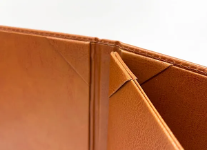 Porte-menu en cuir marron imitation cuir pour restaurant, 4 pages, pour menu de restaurant - Product Image 6