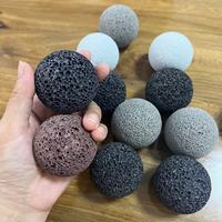Boule de pierre de lave volcanique naturelle noire et rouge de taille personnalisée, poreuse, diffuseur d'huiles essentielles, aromathérapie, maison, musique, fleur, amour