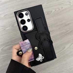 Étui de téléphone en cuir PU S25 Ultra 5G avec dragonne, porte-cartes et support à bande pour la <span class=keywords><strong>s</strong></span>érie <span class=keywords><strong>S</strong></span>, protection antichoc - Product Image 3