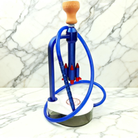 Ensemble de narguilé chicha avec tuyau en caoutchouc, lumière LED, fusée, élégant, accessoire de fumage de bar, décoratif coloré, portable
