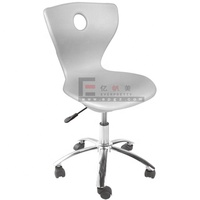 Chaise en plastique PE, chaise pivotante réglable en hauteur, chaise avec dossier en plastique pour l'école, le bureau