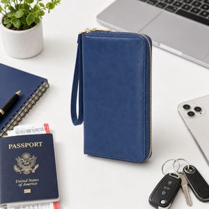 Cartera Porta Tarjetas RFID 2026, Oferta Especial, Estuche para Pasaporte de Cuero PU Personalizado, Bolsa de Viaje Multifuncional - Product Image 4