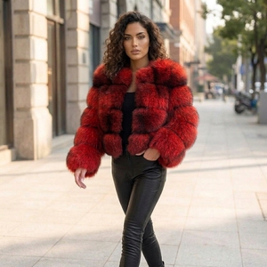 <span class=keywords><strong>Cappotto</strong></span> di <span class=keywords><strong>Pelliccia</strong></span> Naturale di Procione di Alta Qualità per <span class=keywords><strong>Donna</strong></span>, Giacca di Lusso Calda per l'Inverno, Vendita Diretta dalla Fabbrica - Product Image 5