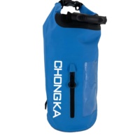 Mochila de bolsa seca impermeable de PVC 500D personalizada profesional con bolsillo con cremallera