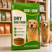 Sac tissé en PP laminé BOPP imprimé sur mesure, directement de l'usine, 10 kg 25 kg pour aliments pour chiens, animaux de compagnie et aliments pour animaux