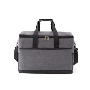 Sac à déjeuner isotherme à grande capacité avec logo personnalisé en gros, sac à déjeuner de pique-nique en plein air, imperméable, en Oxford, sac à déjeuner bento, glacière - Product Image 1