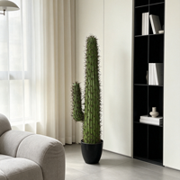 Cactus artificiel en pot, type boule, très réaliste, écologique, pour décoration intérieure, mariages et Saint-Valentin