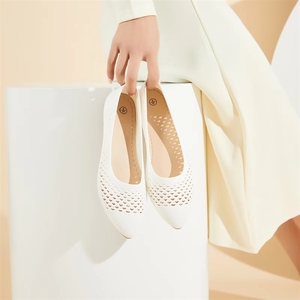 Customized Ladies Hollow Out Flats Breathable <b>Soft</b> Mesh Summer Flat <b>Shoes</b> for Women Wholesale - Product Image 4