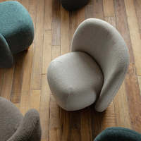 Wabi sabi Style designer japandi chaise longue accent nordique baril canapé chaises pour salon maison balcon fauteuil simple