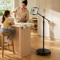 Nouvel Arrivage L68S Support de Sol Réglable avec Base Lestée 4kg en Métal Stable pour Accessoires de Lecture Mobiles Vente en Gros Chine