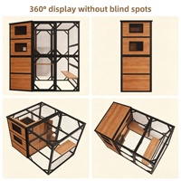 Maison pour chat en bois à 4 étages, grande, résistante aux intempéries, avec plusieurs plateformes pour chats d'intérieur et d'extérieur