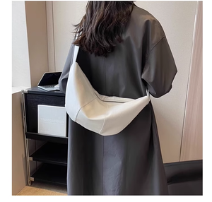 Bolso de hombro de media luna de viaje con croissant francés de PU Vintage, bandolera de cuero de gran capacidad para mujer - Product Image 3