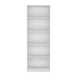 Bibliothèque blanche Benzoni à 4 étagères, meuble de rangement de bureau au design minimaliste en bois, type sur pied - Product Image 1