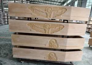 Cercueil en bois massif, Cercueil funéraire, Cercueil de commutation funéraire, Écologique, Fabricant en gros sur mesure - Product Image 5