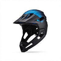 Casque intégral adulte transfrontalier, nouveau modèle, couleur dégradée, matériau PCEPS, mentonnière amovible pour le cyclisme, les sports et les activités de plein air