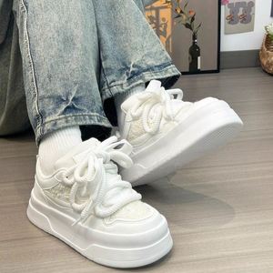 Baskets blanches Maillard Sweet Niche, chaussures de ville à semelle épaisse tendance Printemps 2026, chaussures décontractées polyvalentes pour femmes - Product Image 5