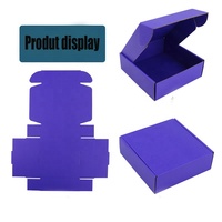 Fabricant de boîtes en carton imprimé violet Boîte postale de vêtements Boîtes d'expédition ondulées personnalisées avec emballage avec logo