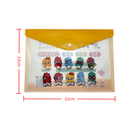 Pochette à rabat en PVC transparent format A4 personnalisée, surface brillante/mate/givrée, impression UV/offset pour l'école, le bureau, les documents