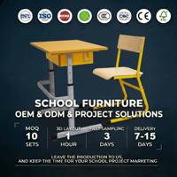 Ensemble de mobilier moderne pour salle de classe universitaire : Bureau d'étude ergonomique pour étudiant, finition grain de bois jaune, structure métallique – Vente en gros directe usine