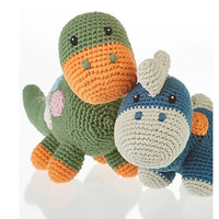 2025 nouveau Design main Crochet Dragon jouet pour bébés tricoté dinosaure compagnon couette PP coton remplissage en Polyester