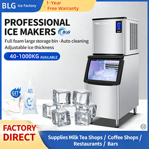 Máquina de Hielo en Cubos Comercial BLG de 200 kg, Máquina de Hielo de Acero Inoxidable para Restaurante, Bar, Hotel, Fabricación Rápida de Hielo, Máquina de Hielo Automática A - Product Image 2