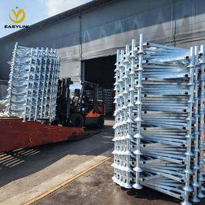 Yilian Sıcak Daldırma Galvanizli İstiflenebilir Çelik Boru Rafı Ağır Hizmet Tipi İç İçe Geçen Depolama Rafı Depo Lojistiği Atölyesi için Gümüş Renk - Product Image 2