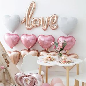 18inch Glossy Colorful Heart Shaped Mylar Foil <b>Balloon</b> for Valentine's Day Christmas Halloween Birthday Party <b>Decorations</b> - Product Image 4