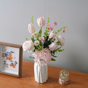 Bouquet de fleurs artificielles CallaFloral en tissu tissé plastique, hortensia, décoration de mariage et de maison CF01584 - Product Image 1
