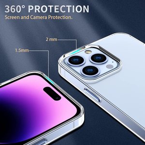 1.5Mm Rõ Ràng Trường Hợp Điện Thoại Cho Iphone 14 12 11 13 Pro Max Trường Hợp Mềm TPU Bìa Cho Iphone X XS Max XR 8 7 14 Cộng Với Cover Quay Lại - Product Image 2