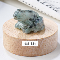 Sculptures d'animaux sculptées à la main en pierres précieuses, décoration d'intérieur, animaux en cristal, mascotte Feng Shui européenne, grenouille en labradorite bleue
