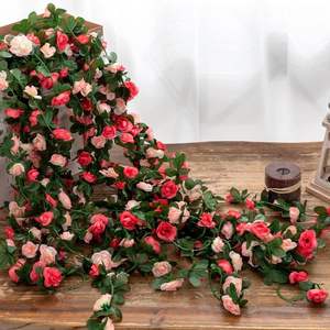 Flores Artificiales Coloridas, 45 Rosas en Guirnalda de Seda, para Decorar Bodas, Fiestas, Hogar y Jardín - Product Image 3