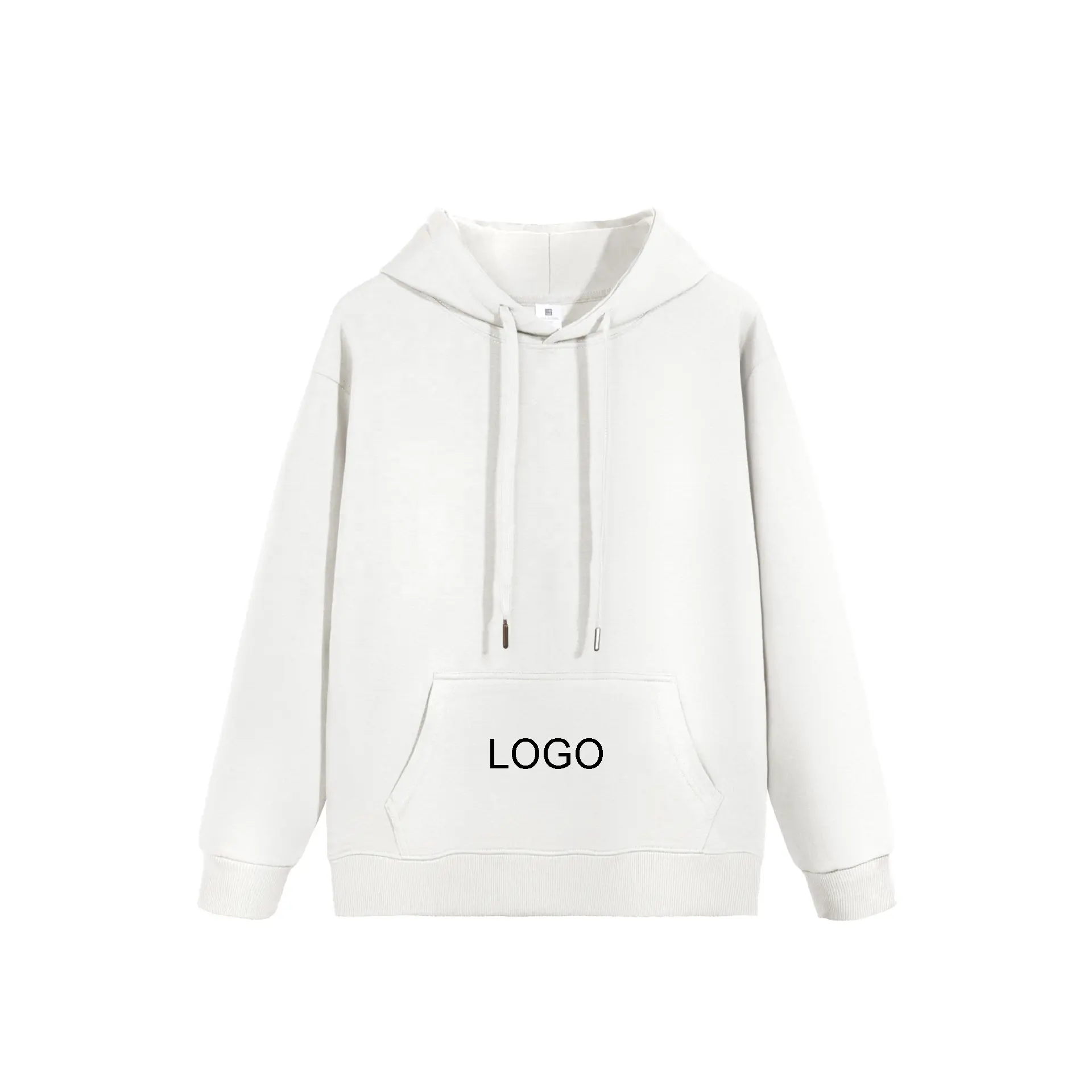 New 320G Fashion Loose Sports Leisure Men And Women With Shoulder Hooded Cotton Mixed Double-sided Long-sleeved Hoodie