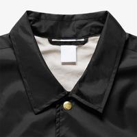 Coupe-vent personnalisé imperméable noir Vestes d'entraîneur pour hommes avec logo