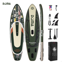 Planche à pagaie gonflable DAMA Direct Manufacturer Armygreen, sac de transport portable, laisse de sécurité, yoga, surf, voyage