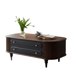 Meuble <span class=keywords><strong>TV</strong></span> moderne en bois massif, table basse rétro française avec tiroirs de rangement pour appartement, hôtel, salon, mobilier de maison - Product Image 1