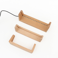 6 pouces en forme de U base de lumière acrylique cadre 3D veilleuse lampe en bois base décoration de bureau cadeau créatif lampe avec câble USB Led