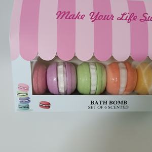 Bombas de Baño Coloridas con Forma de Hamburguesa Pequeña, 100% Ingredientes Naturales, Set de Regalo de 6 Unidades, Efervescentes para Baño, Venta al por Mayor, Cumple con MSDS - Product Image 3