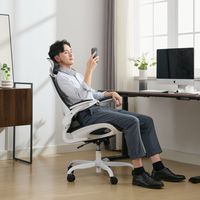 Fauteuil de Bureau Ergonomique sur Mesure à Prix d'Usine, Dossier Haut en Maille, Pivotant et Réglable avec Support Lombaire