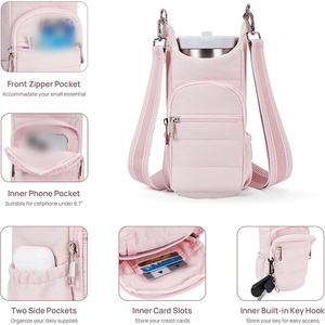 Porte-bouteille d'eau réglable pour hommes et femmes, avec poches pour cartes et téléphone, sac de sport, sac à bandoulière mains libres pour randonnée - Product Image 3