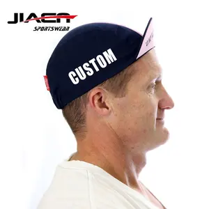 Custom design fietsen cap, fietsen hoed, polyester black blank biker hoed met hoge kwaliteit